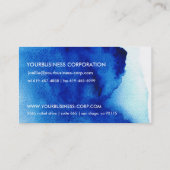 Carte De Visite Artsy Blue/Watercolor Pastel (Dos)