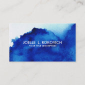 Carte De Visite Artsy Blue/Watercolor Pastel (Devant)