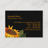 Carte De Visite Artsy Bold Hip Sunflowers (Dos)