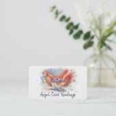 Carte De Visite *~* Artsy Pastel Heart Angel Wings AP78 QR (Debout devant)