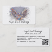 Carte De Visite *~* Artsy Pixelated Heart Angel Wings AP78 QR (Devant / Derrière)