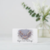 Carte De Visite *~* Artsy Pixelated Heart Angel Wings AP78 QR (Debout devant)