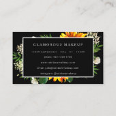 Carte De Visite Artsy Sunflower noir (Dos)