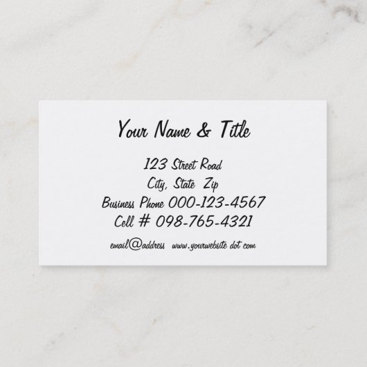 Carte De Visite Artwork Abstrait noir et blanc soyeux Doula (Dos)