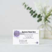 Carte De Visite Artwork en bloc et en ligne violet générique (Debout devant)