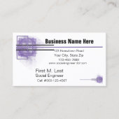 Carte De Visite Artwork en bloc et en ligne violet générique (Devant)