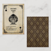 Carte De Visite As de pique Grunge (Devant / Derrière)