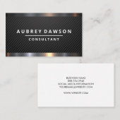 Carte De Visite As de pique | Motif noir (Devant / Derrière)