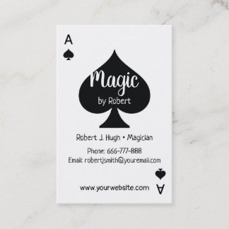 Carte De Visite As de pique Poker