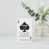 Carte De Visite As de pique Poker (Debout devant)