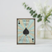 Carte De Visite As de pique vintage (Debout devant)