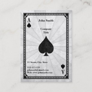 Carte De Visite As de pique vintage