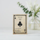 Carte De Visite As de trèfle vintage (Debout devant)