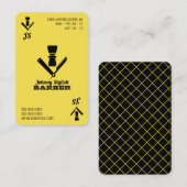 Carte De Visite As des barbiers jaune noir (Devant / Derrière)