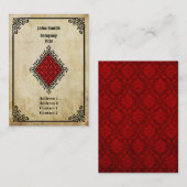 Carte De Visite As des diamants grunge (Devant / Derrière)
