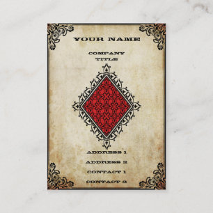 Carte De Visite As des diamants grunge