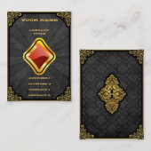 Carte De Visite As d'or des diamants (Devant / Derrière)