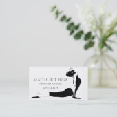 Carte De Visite Asana Silhouette | Instructeur de yoga (Debout devant)