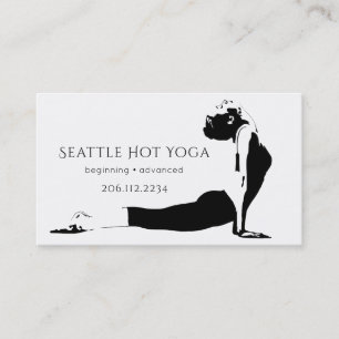 Carte De Visite Asana Silhouette   Professeur de Yoga