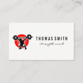 Carte De Visite Ascenseur olympique | Logo d'entraînement du poids (Devant)