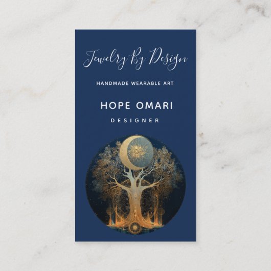Carte De Visite Ascension au clair de lune | Conception de l'Arbre (Dos)