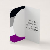Carte De Visite Asexual Pride Crescent Moons Greeting Card (Intérieur)