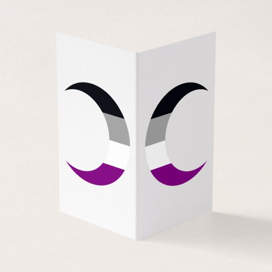 Carte De Visite Asexual Pride Crescent Moons Greeting Card (Extérieur)