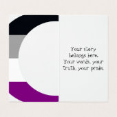 Carte De Visite Asexual Pride Crescent Moons Greeting Card (Intérieur déplié)