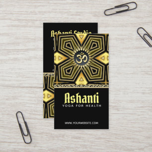 Carte de visite Ashanti Yoga Black Gold Déco