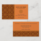 Carte de visite asiatique est de motif de rosette (Devant / Derrière)