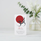Carte De Visite Asiatique Red Sun Yoga & Moderne Zen Calligraphie (Debout devant)