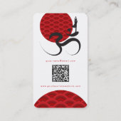 Carte De Visite Asiatique Red Sun Yoga & Moderne Zen Calligraphie  (Dos)