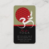 Carte De Visite Asiatique Red Sun Yoga & Moderne Zen Calligraphie (Devant)