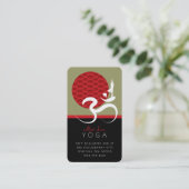 Carte De Visite Asiatique Red Sun Yoga & Moderne Zen Calligraphie (Debout devant)