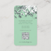 Carte De Visite Asiatique Zen Rouge Bambou Feuille moderne Orienta (Dos)