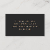 Carte De Visite ASL Instructeur en Langue des Signes Simple Minima (Dos)