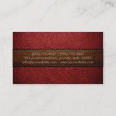 Carte De Visite Aspect Cuir Auburn Professionnel (Dos)