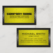 Carte De Visite Aspect de bordure en acier inoxydable métallique (Devant / Derrière)