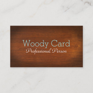 Carte De Visite Aspect en bois poli