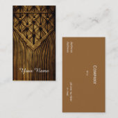 Carte De Visite aspect Macramé vintage (Devant / Derrière)