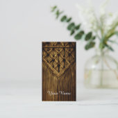 Carte De Visite aspect Macramé vintage (Debout devant)