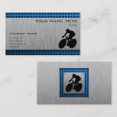 Carte De Visite Aspect métal brossé Cyclisme (Devant / Derrière)