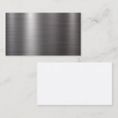 Carte De Visite Aspect métallique brossé (Devant / Derrière)