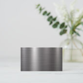 Carte De Visite Aspect métallique brossé (Debout devant)