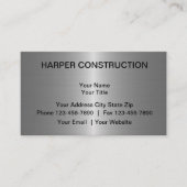 Carte De Visite Aspect métallique de construction (Devant)