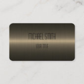 Carte De Visite Aspect métallique en acier inoxydable (Devant)