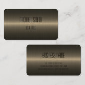 Carte De Visite Aspect métallique en acier inoxydable (Devant / Derrière)