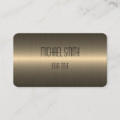 Carte De Visite Aspect métallique en acier inoxydable (Devant)