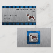 Carte De Visite Aspect métallique Pitbull (Devant / Derrière)