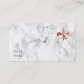 Carte De Visite Aspect or rose fleur-de-lis (Dos)